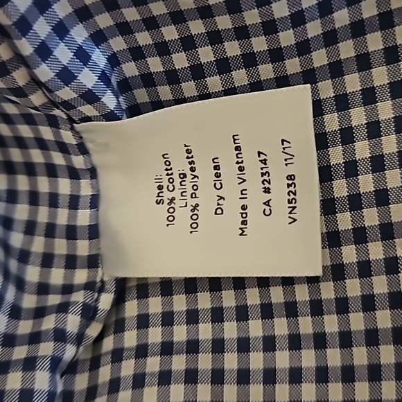 Talbots Navy Short Trench Coat Size M - Picture 8 of 10